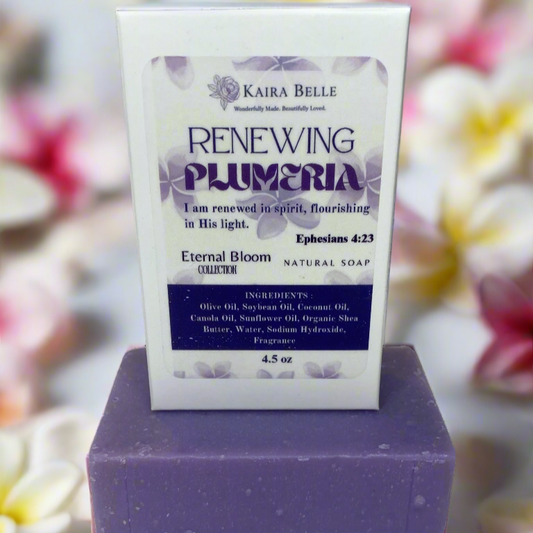 Renewing Plumeria – Handmade Floral Soap Bar with Natural Oils